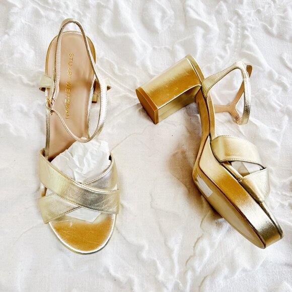 Stuart Weitzman Carmen Platform Sandals Size 12 - Picture 4 of 8